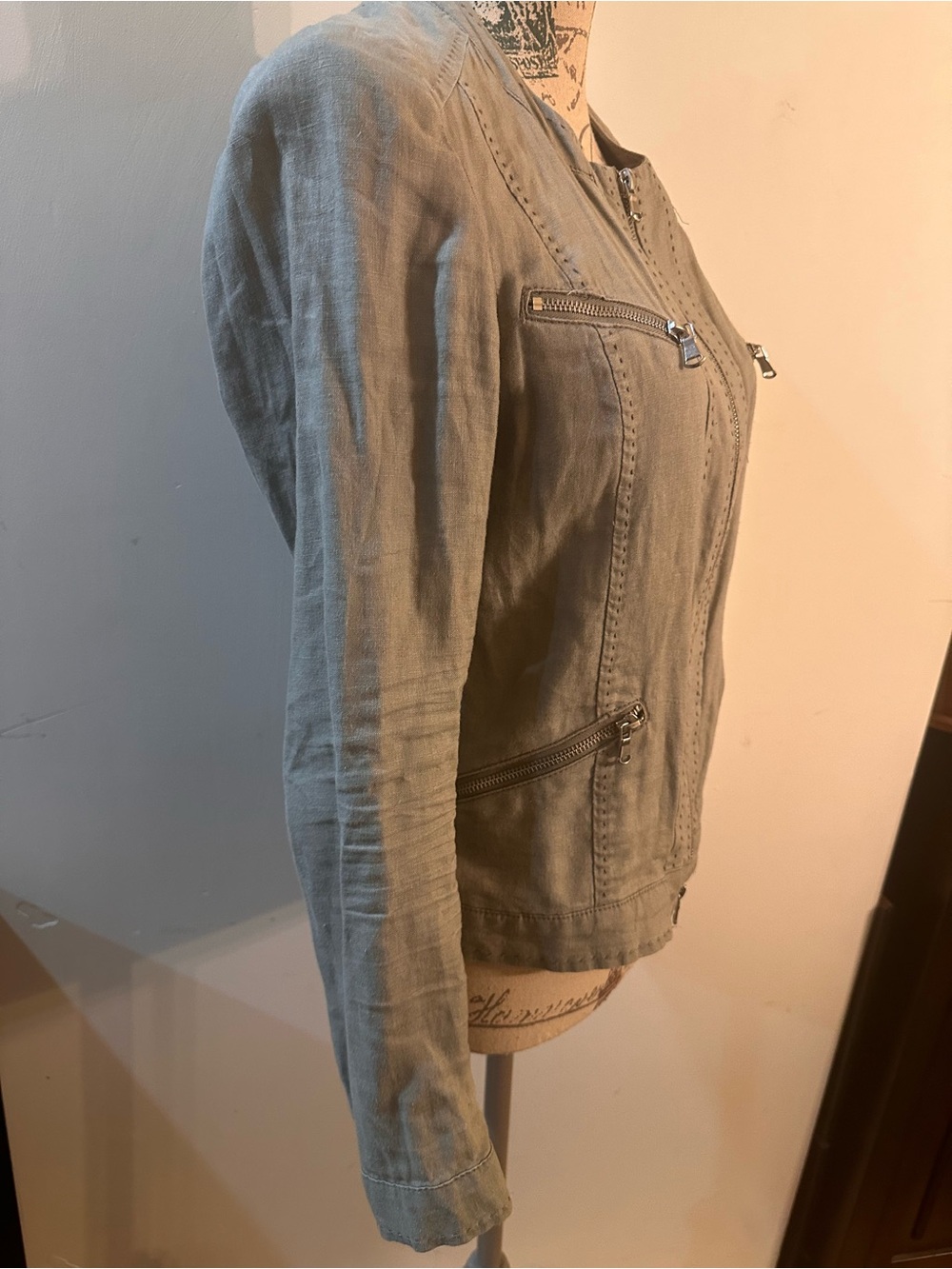 Steilmann Sage Green Zip-Front Women's Jacket